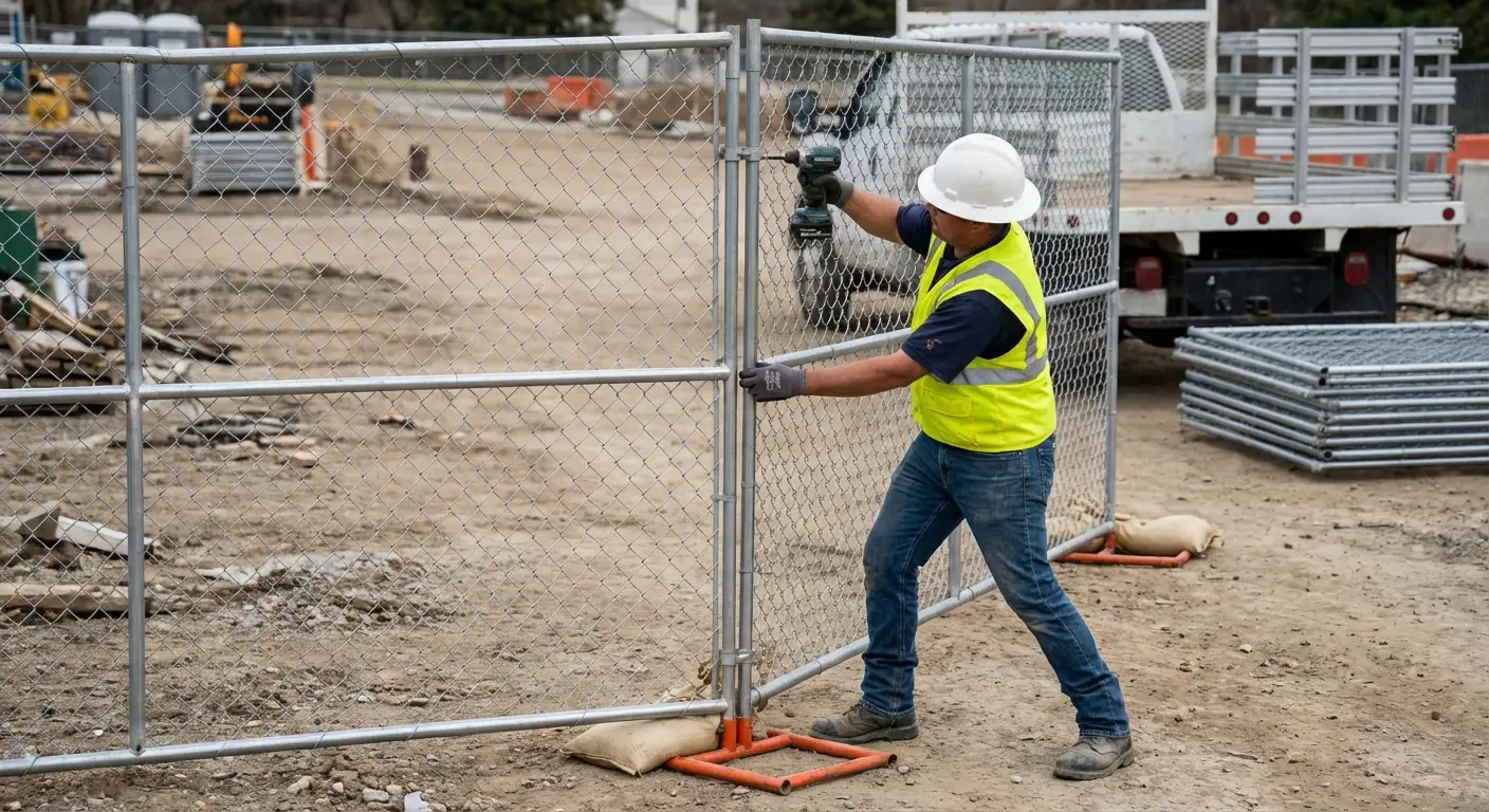 Modular fence reconfiguration system in action in Smyrna, GA