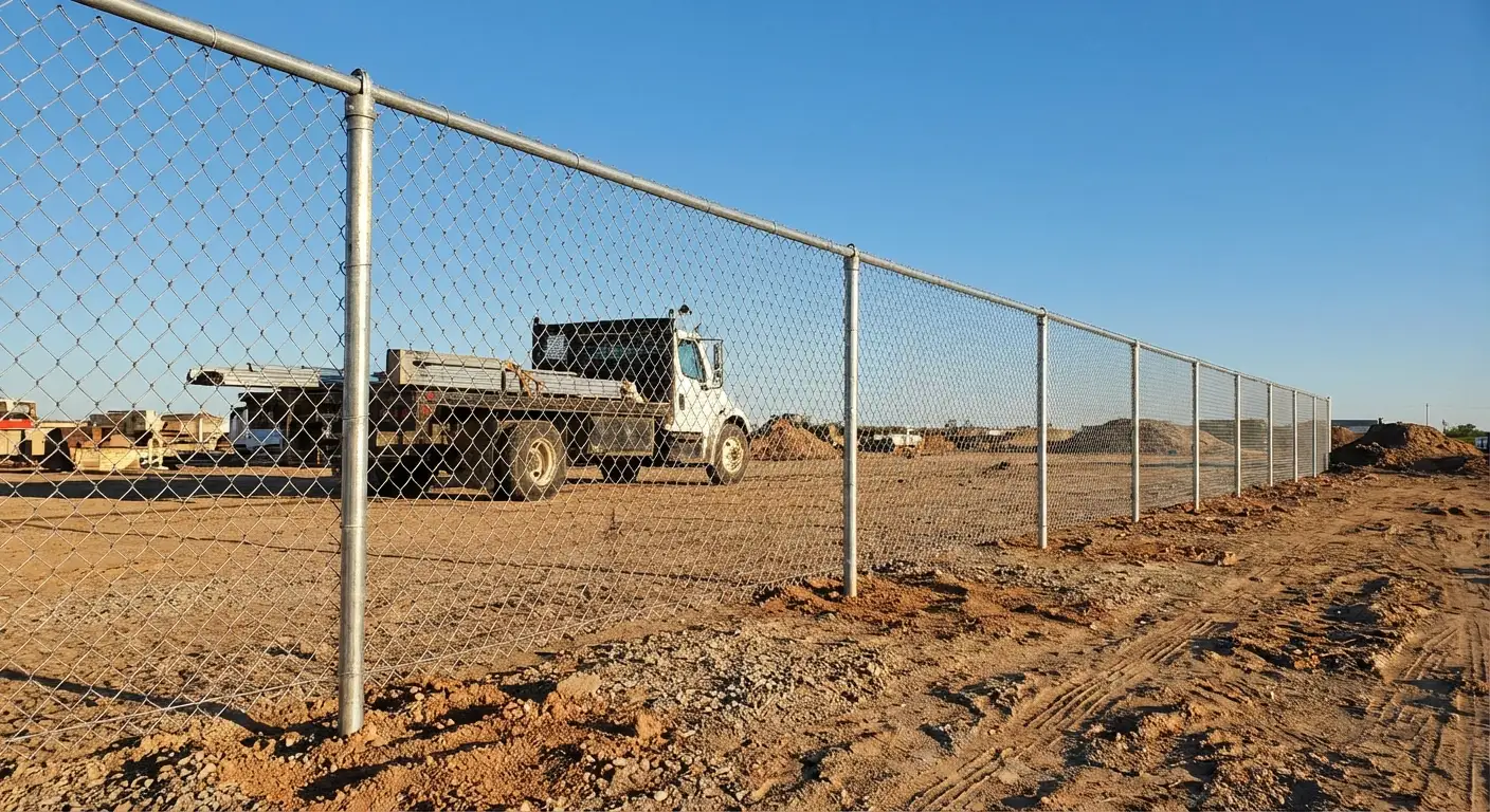 Wind-rated temporary fencing site in Smyrna, GA