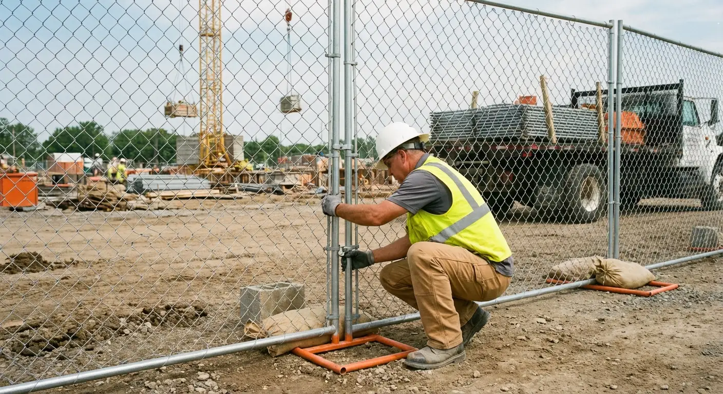 Comparison of professional fencing solutions versus DIY risks on a construction site in Smyrna, GA