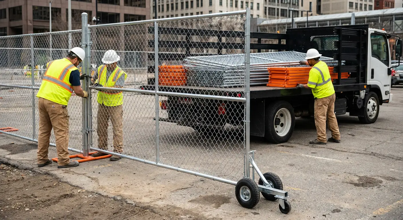 Temporary gate rental installation site in Smyrna