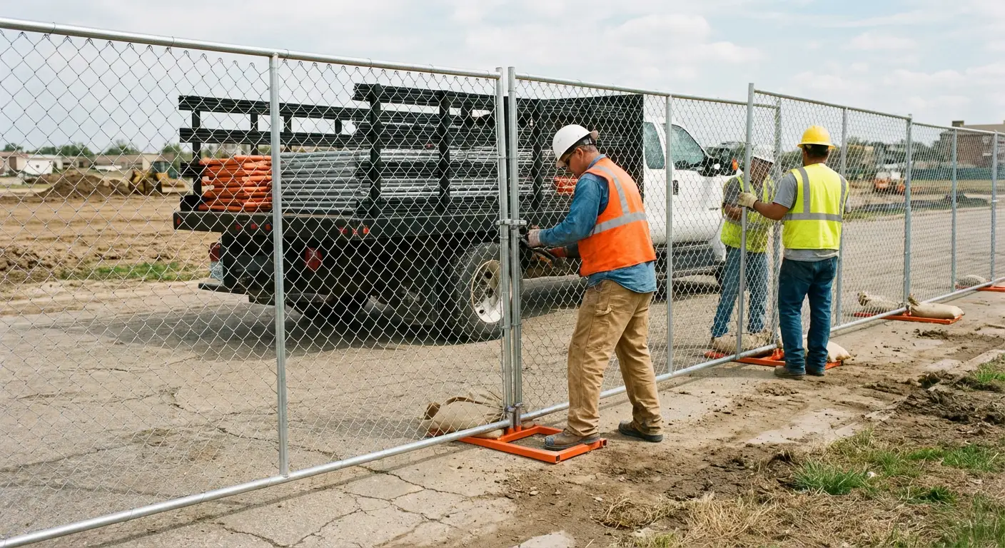 Temporary fencing deployment in Smyrna, GA