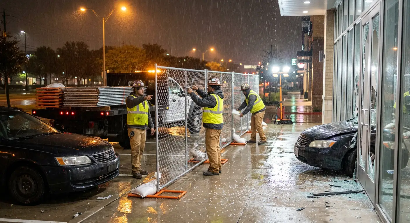 Emergency temporary fencing and dispatch logistics in Smyrna, GA
