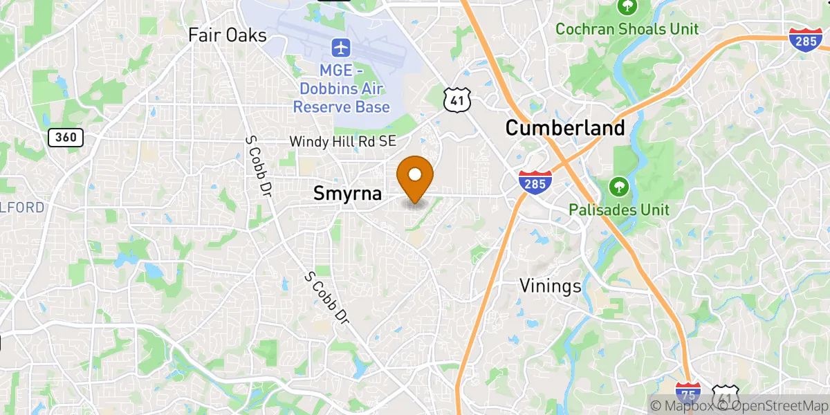 Bellmont Hills neighborhood map in Smyrna, GA