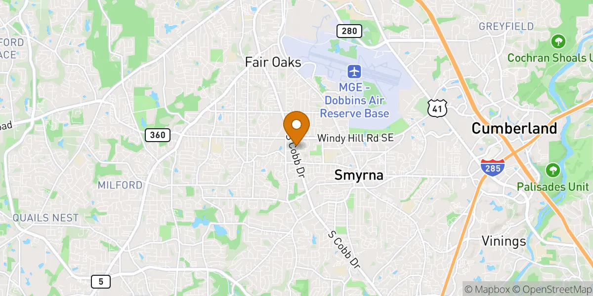 Bellmont Hills neighborhood map in Smyrna, GA