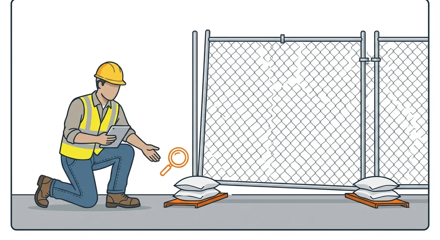 Diagram showing causes of temporary fence instability in Smyrna, GA
