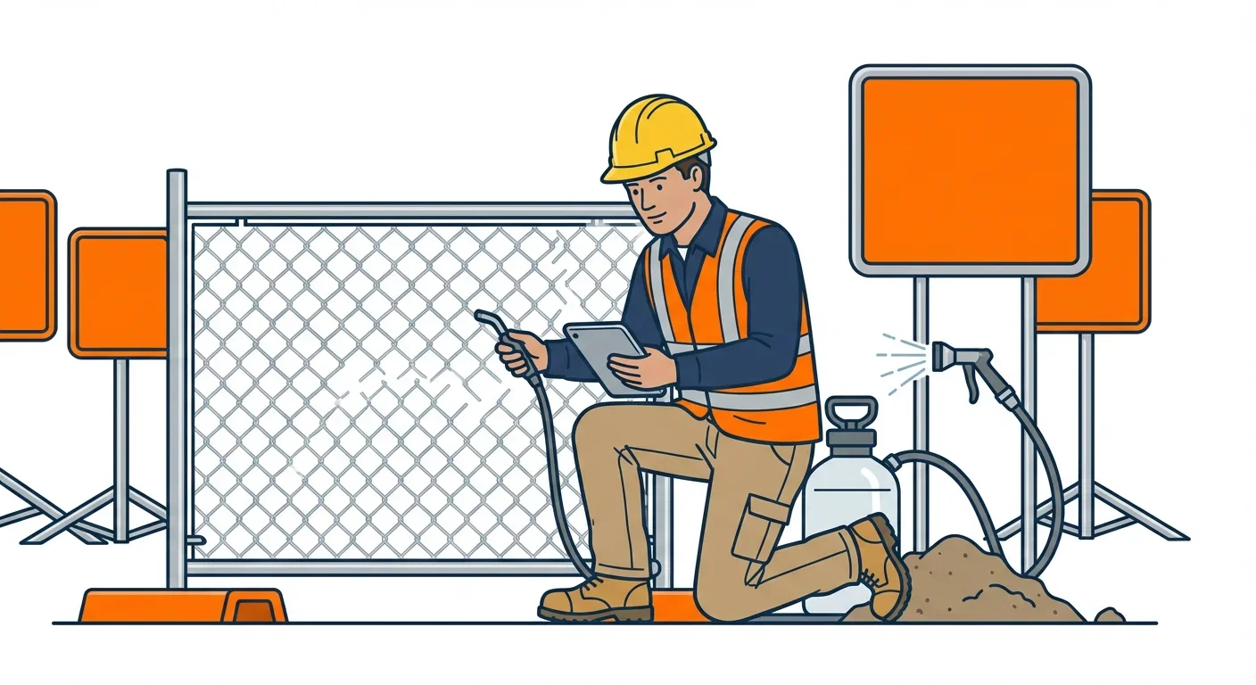 SWPPP Dust Compliance Warning Signs Infographic in Smyrna, GA